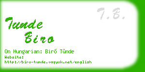 tunde biro business card