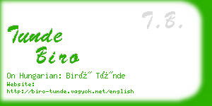 tunde biro business card